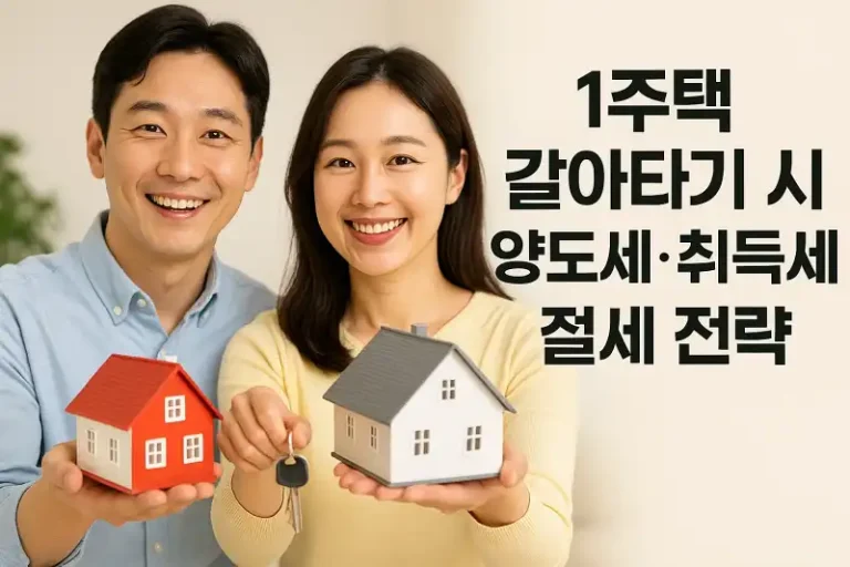 1주택 갈아타기 시 양도세·취득세 절세 전략