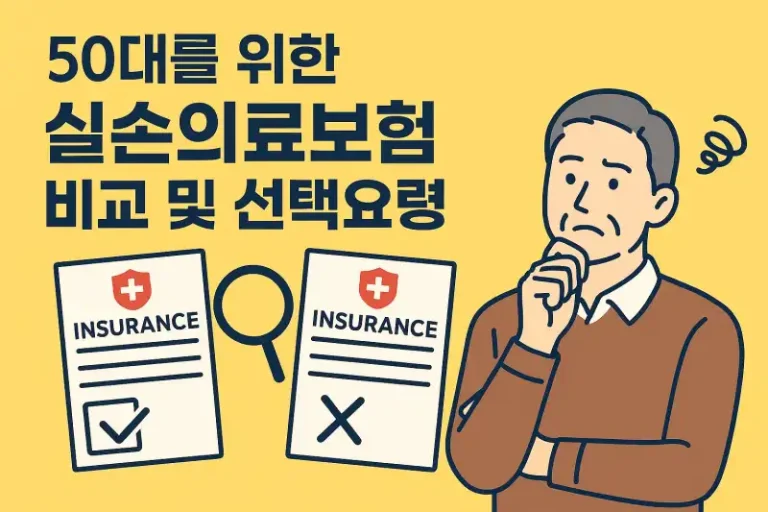 50대를 위한 실손의료보험 비교 및 선택 요령