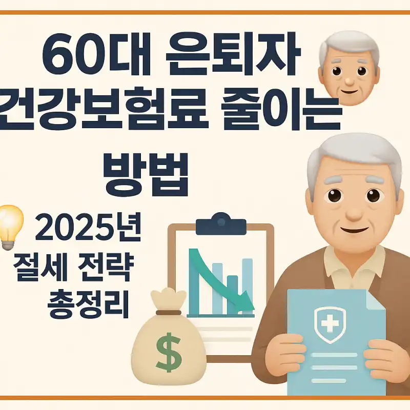 60대 은퇴자 건강보험료 줄이는 방법 , 2025년 절세 전략 총정리
