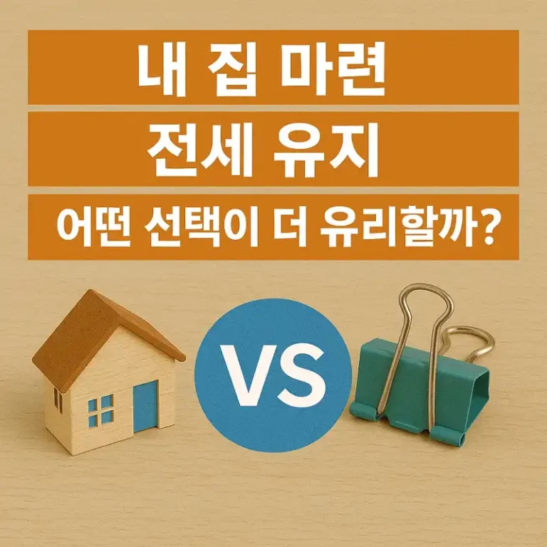 내 집 마련 vs 전세 유지, 어떤 선택이 더 유리할까?