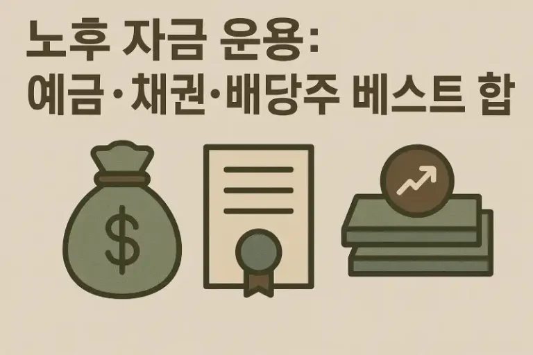 노후 자금 운용: 예금·채권·배당주 베스트 조합