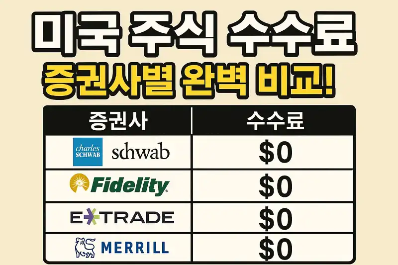 미국 주식 수수료, 증권사별 완벽 비교!