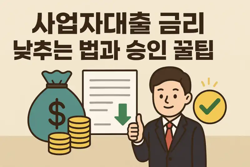 사업자대출 금리 낮추는 법과 승인 꿀팁