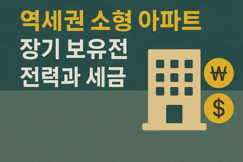 역세권 소형 아파트 장기 보유 전략과 세금
