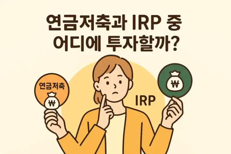연금저축과 IRP 중 어디에 투자할까?