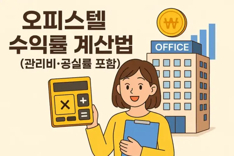 오피스텔 수익률 계산법 정리 (관리비·공실률 포함)