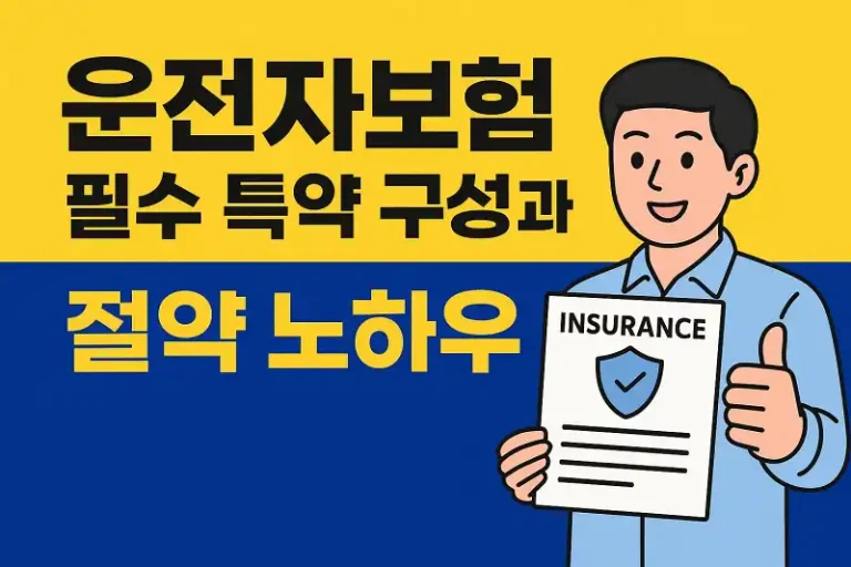 운전자보험 필수 특약 구성과 절약 노하우