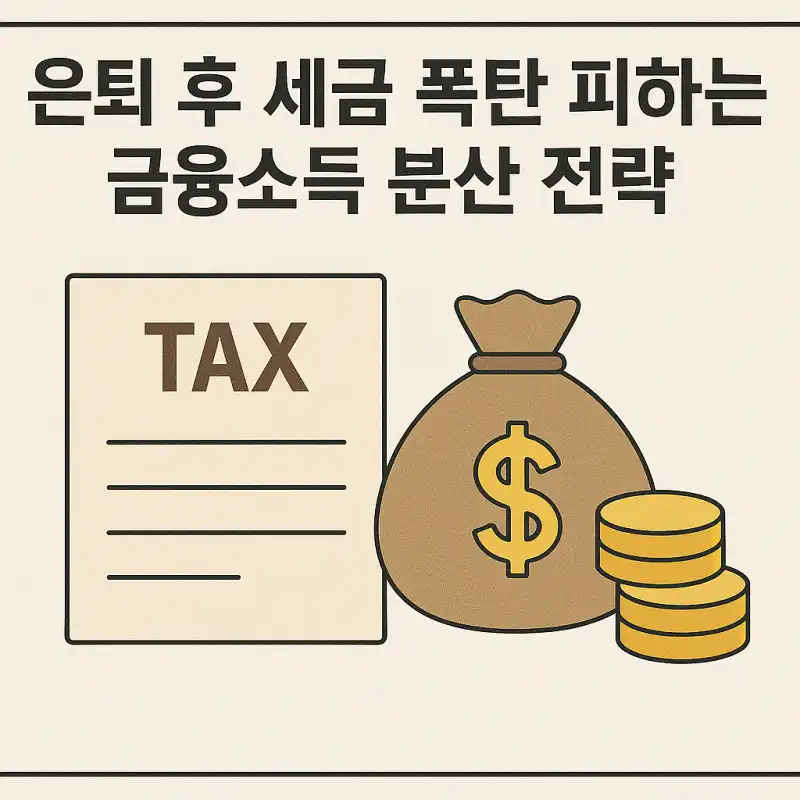 은퇴 후 세금 폭탄 피하는 금융소득 분산 전략
