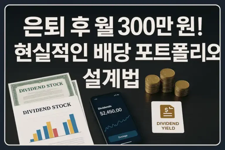 은퇴 후 월 300만 원! 현실적인 배당 포트폴리오 설계법