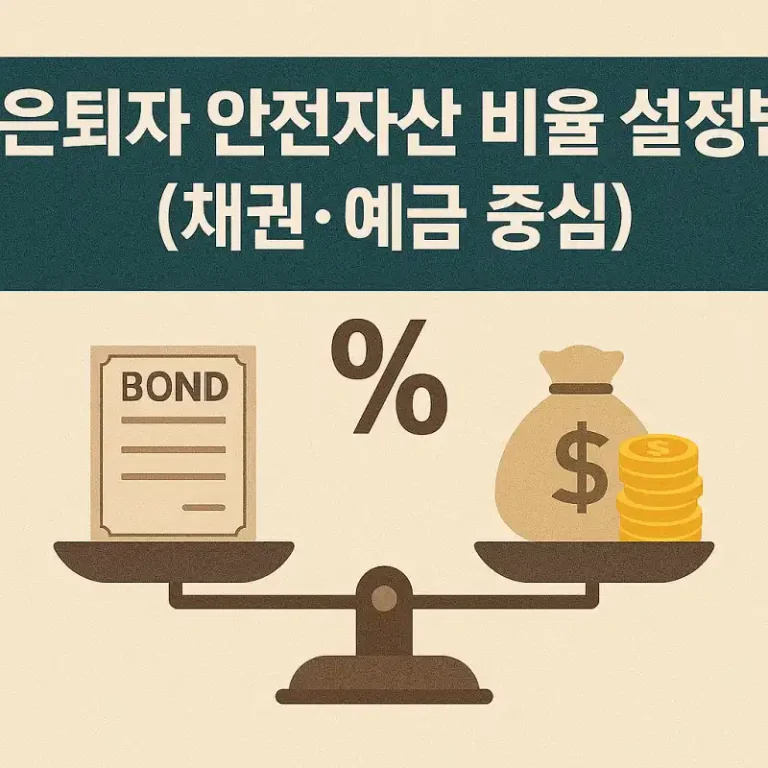 은퇴자 안전자산 비율 설정법 (채권·예금 중심)
