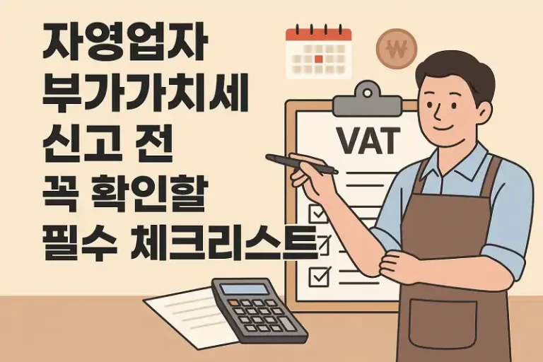 자영업자 부가가치세 신고 전 꼭 확인할 필수 체크리스트