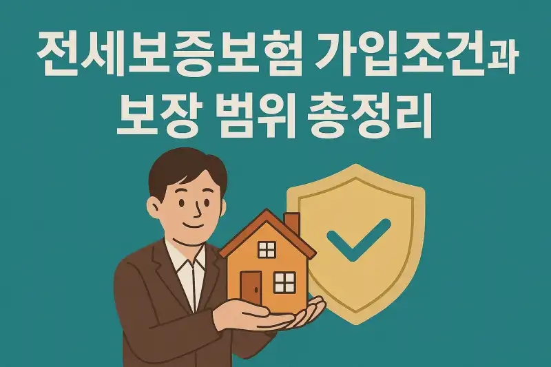 전세보증보험 가입조건과 보장 범위 총정리