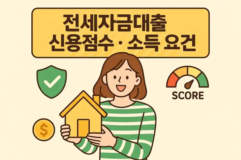전세자금대출 신용점수·소득 요건 총정리!