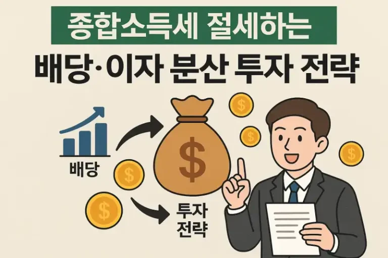 종합소득세 절세하는 배당·이자 분산 투자 전략