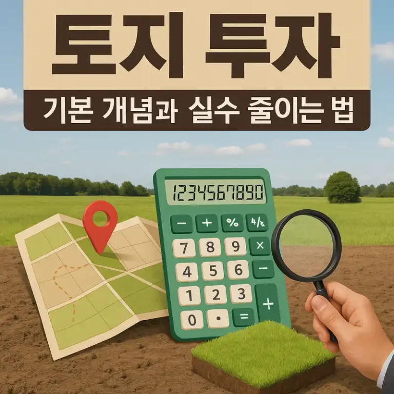 초보자를 위한 토지 투자 기본 개념과 실수 줄이는 법