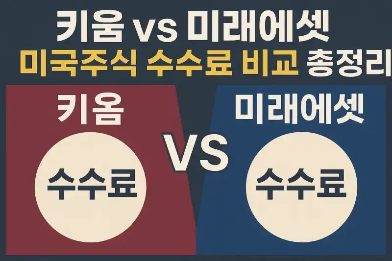키움 vs 미래에셋 미국주식 수수료 비교 총정리