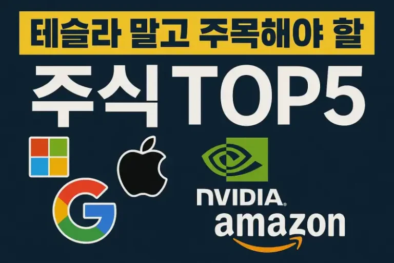 테슬라 말고 주목해야 할 미국 주식 TOP5