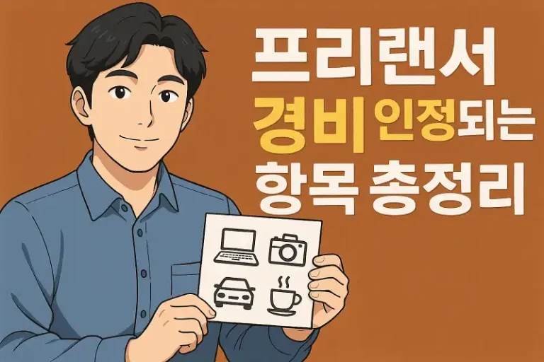 프리랜서 경비 인정되는 항목 총정리
