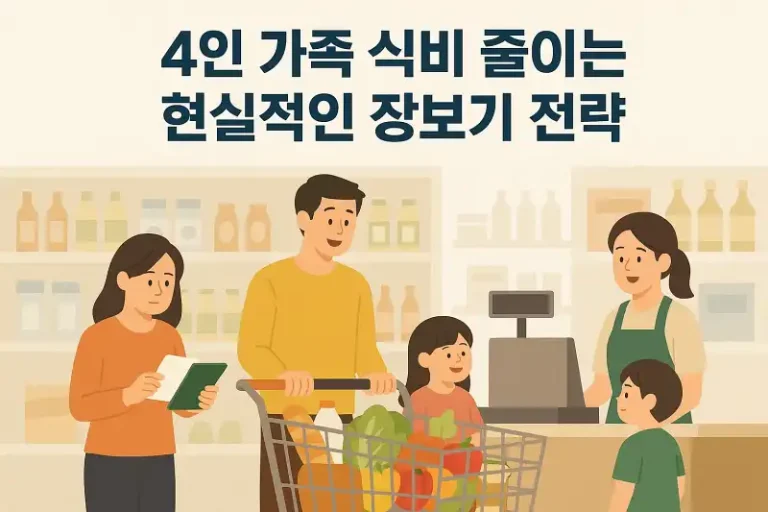 4인 가족 식비 줄이는 현실적인 장보기 전략