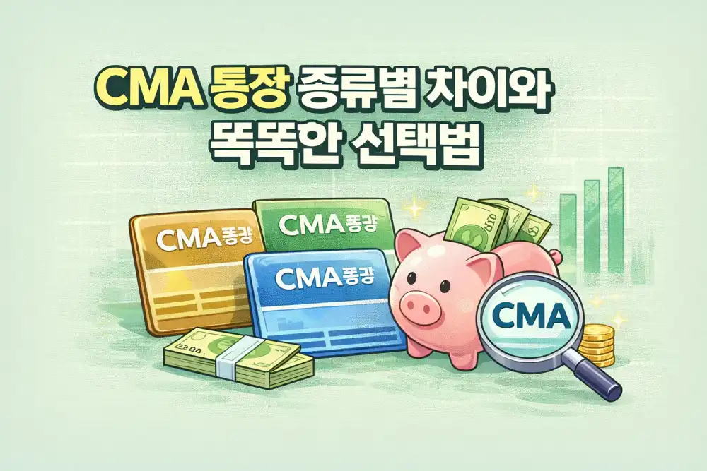 CMA 통장 종류별 차이와 똑똑한 선택법