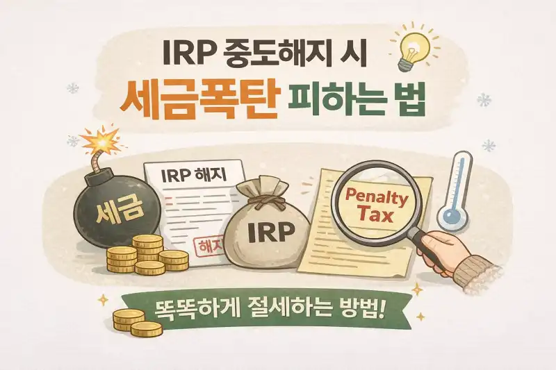 IRP 중도해지 시 세금폭탄 피하는 법