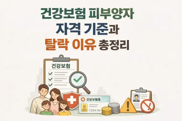 건강보험 피부양자 자격 기준과 탈락 이유 총정리