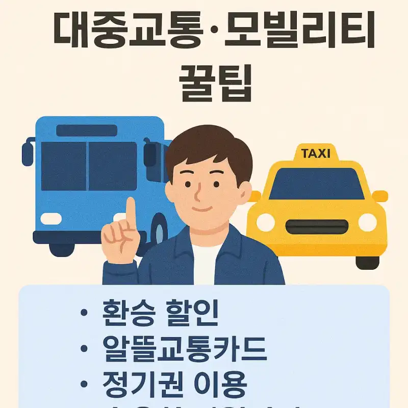 교통비 절약을 위한 대중교통·모빌리티 꿀팁