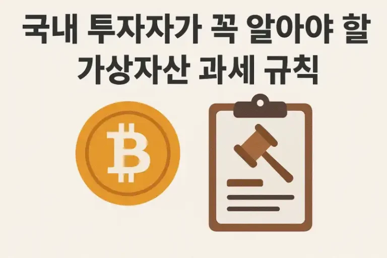 국내 투자자가 꼭 알아야 할 가상자산 과세 규칙