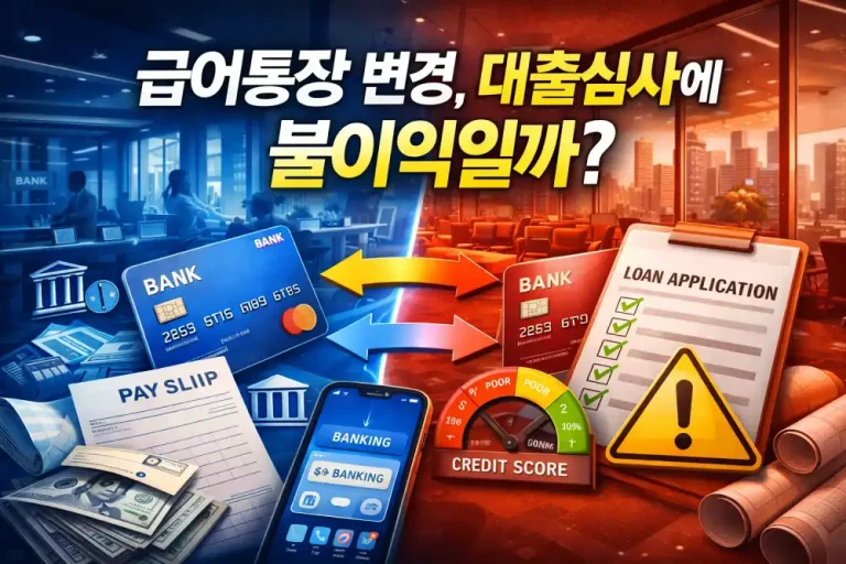 급여통장 변경, 대출심사에 불이익일까?