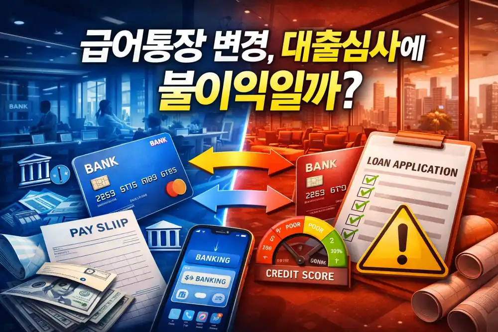 급여통장 변경, 대출심사에 불이익일까?