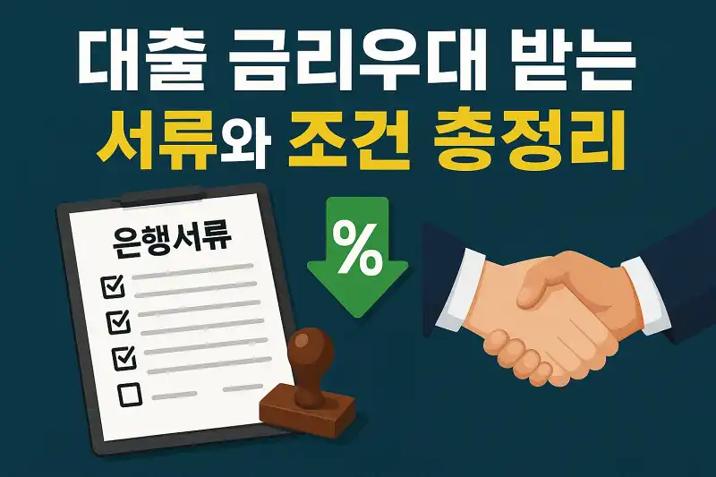 대출 금리우대 받는 서류와 조건 총정리