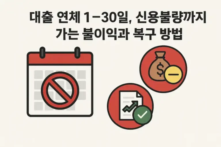 대출 연체 1~30일, 신용불량까지 가는 불이익과 복구 방법