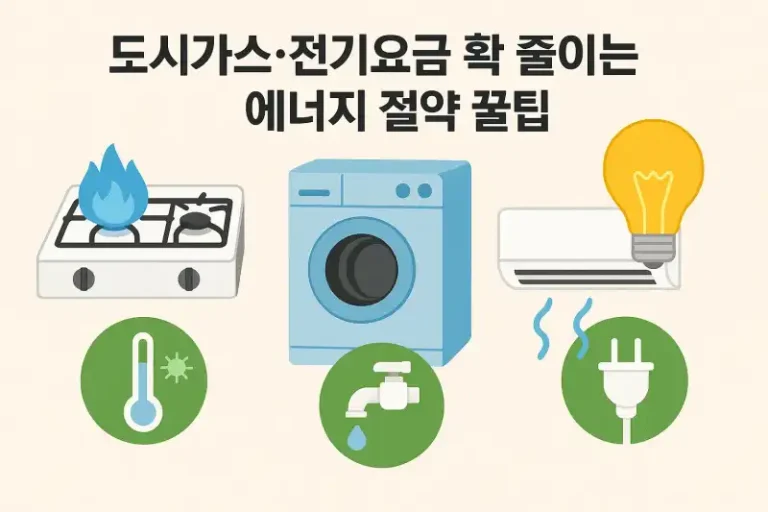 도시가스·전기요금 확 줄이는 에너지 절약 꿀팁