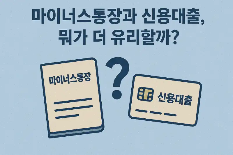 마이너스통장과 신용대출, 뭐가 더 유리할까?