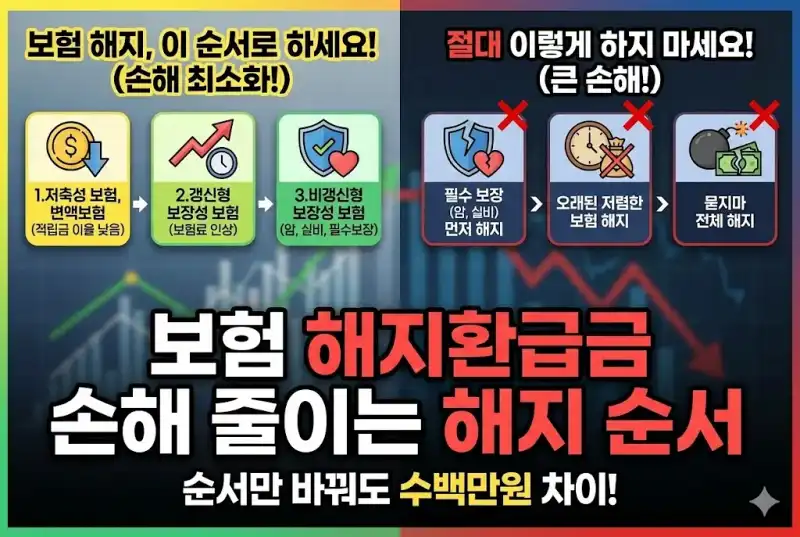 보험 해지환급금 손해 줄이는 해지 순서