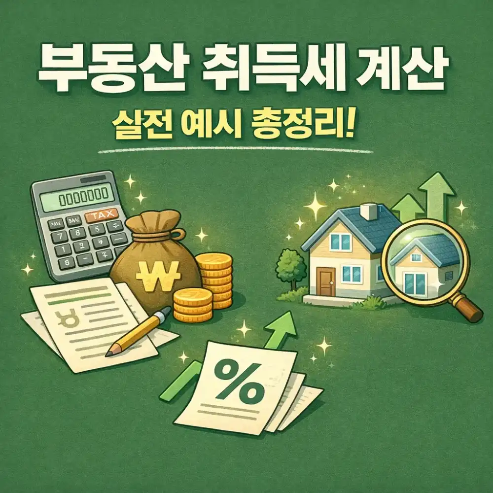 부동산 취득세 계산 실전 예시 총정리!