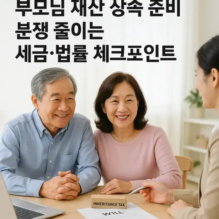 부모님 재산 상속 준비, 분쟁 줄이는 세금·법률 체크포인트