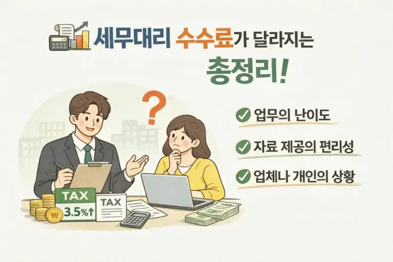 세무대리 수수료가 달라지는 이유 총정리