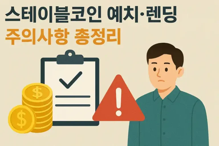 스테이블코인 예치·렌딩 서비스 주의사항 총정리