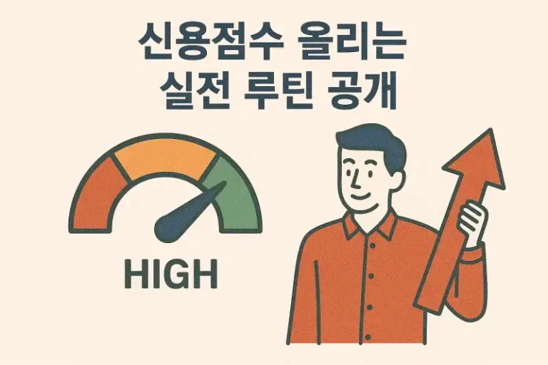 신용점수 올리는 실전 루틴 공개