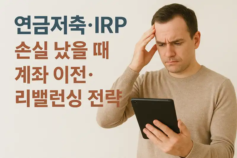 연금저축·IRP 손실 났을 때 계좌 이전·리밸런싱 전략