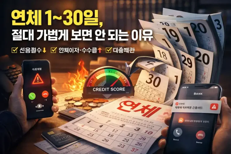 연체 1~30일, 절대 가볍게 보면 안 되는 이유