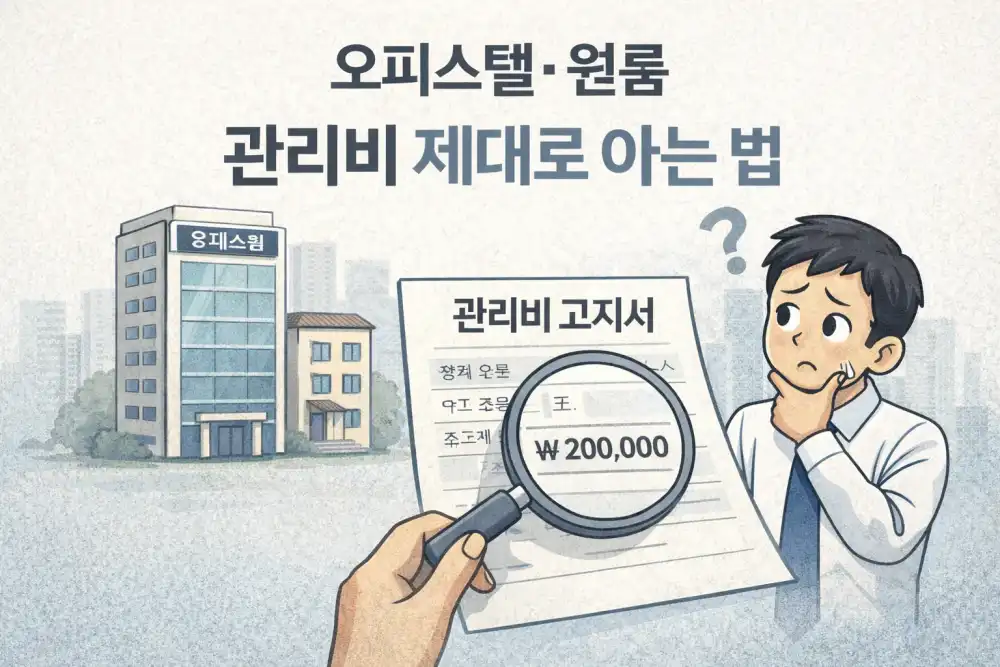 오피스텔·원룸 관리비 제대로 아는 법