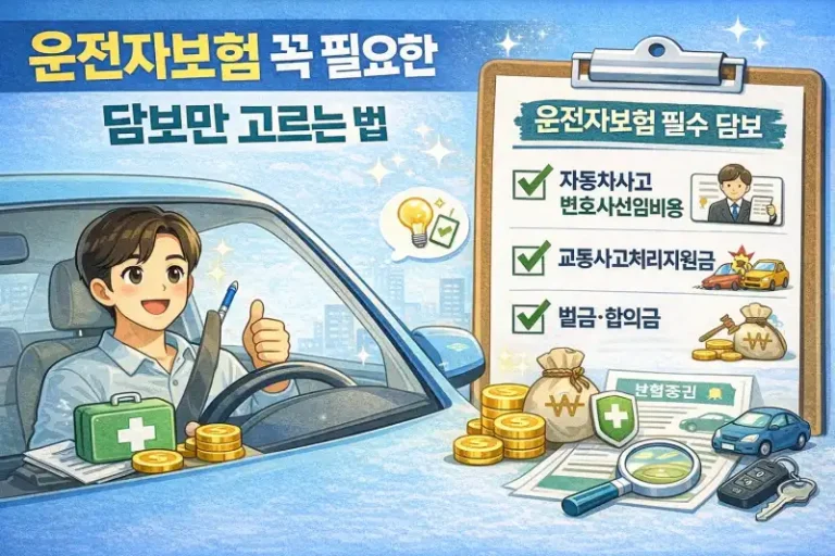 운전자보험 꼭 필요한 담보만 고르는 법