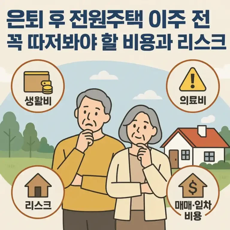 은퇴 후 전원주택 이주 전 꼭 따져봐야 할 비용과 리스크