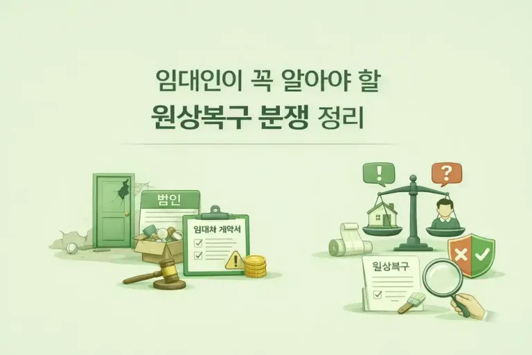 임대인이 꼭 알아야 할 원상복구 분쟁 정리