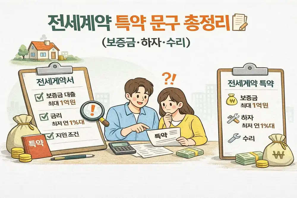 전세계약 특약 문구 총정리 (보증금·하자·수리)