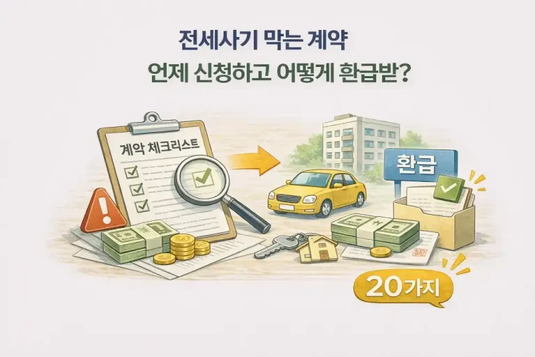 전세사기 막는 계약 체크리스트 20가지