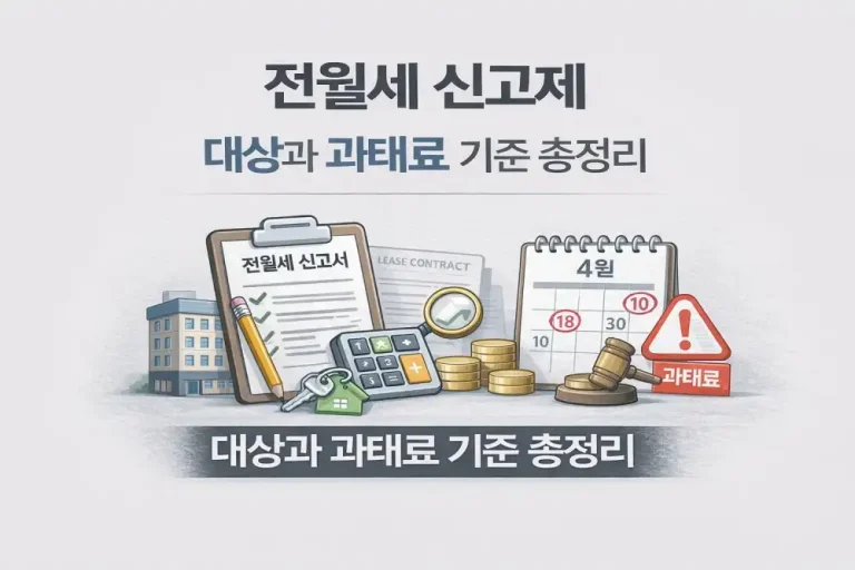 전월세 신고제 대상과 과태료 기준 총정리