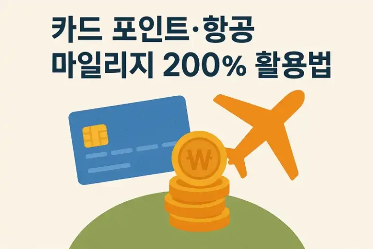 카드 포인트·항공 마일리지 200% 활용법